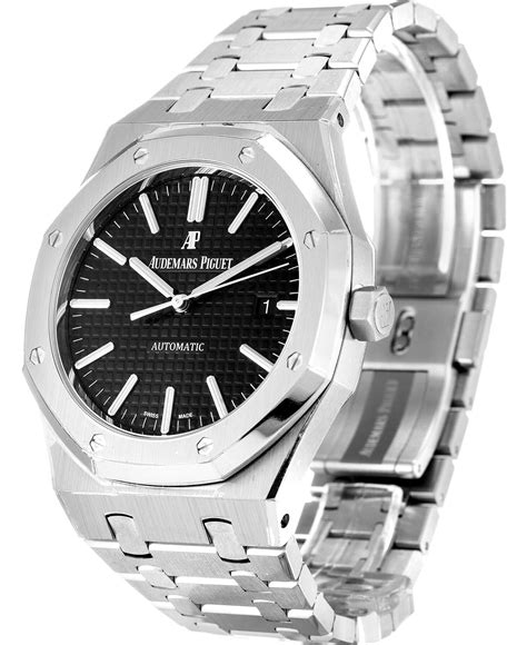 audemars piguet royal oak 41mm stainless steel black dial watch|Audemars Piguet royal oak precio.